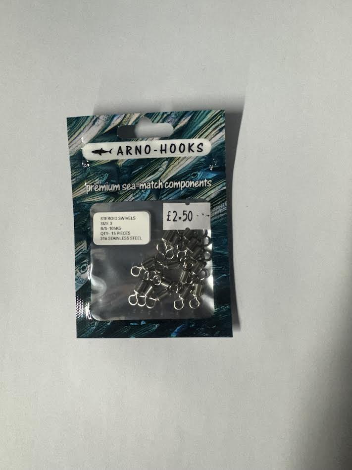 Arno hook: size 3 swivels