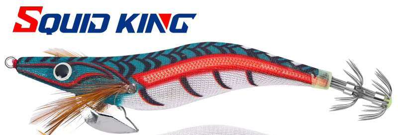 Squid king jig black orange white